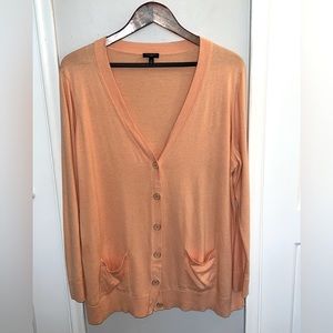 Talbots orange/peach Cardigan Sweater